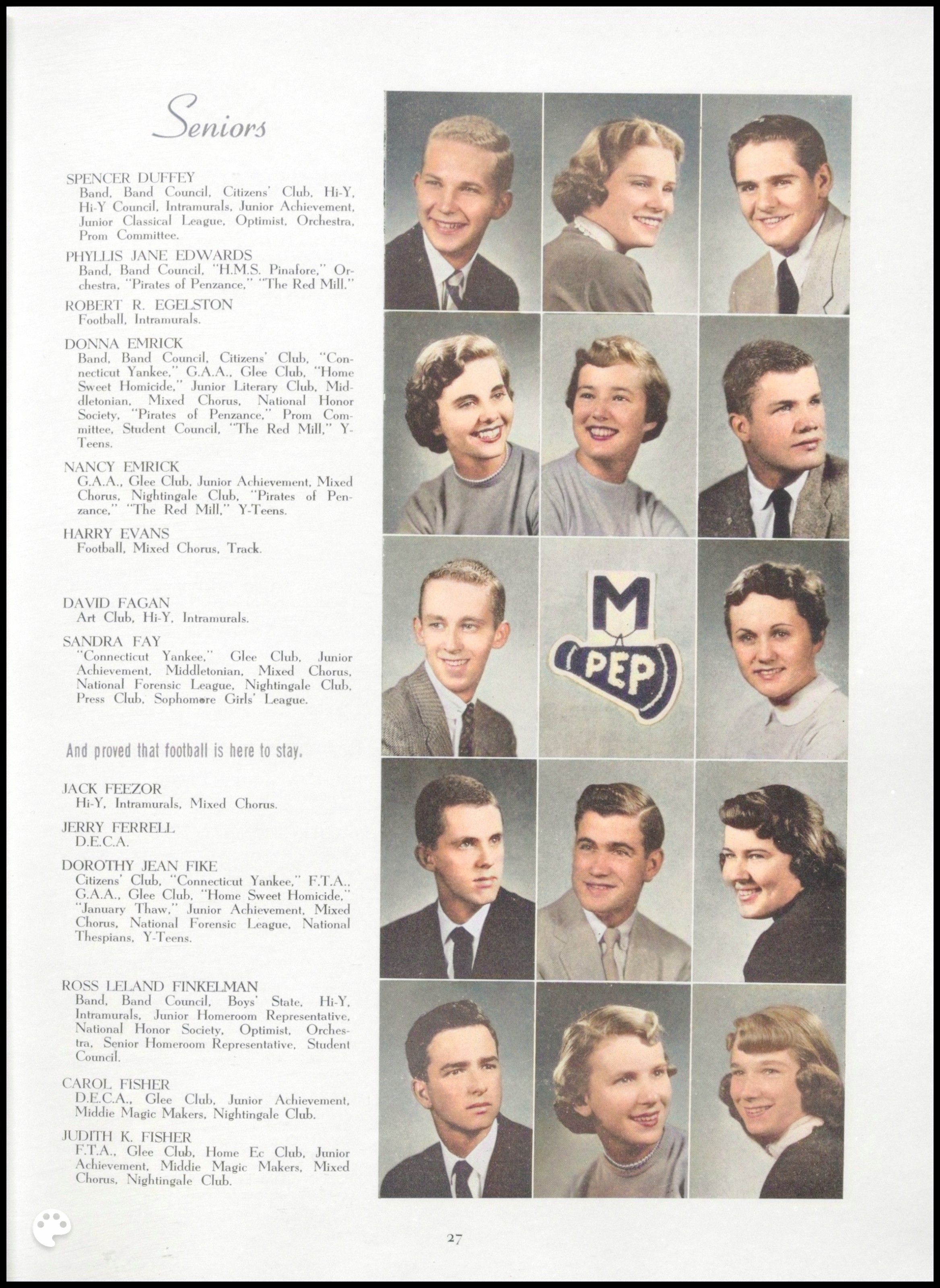 1956 Jerry Ferrell Yearbook Pictures