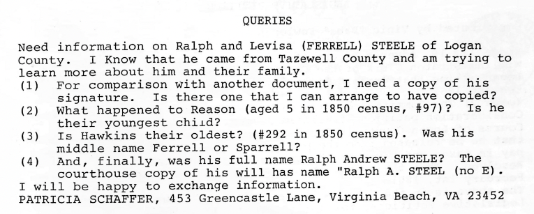 Query from Ancestree