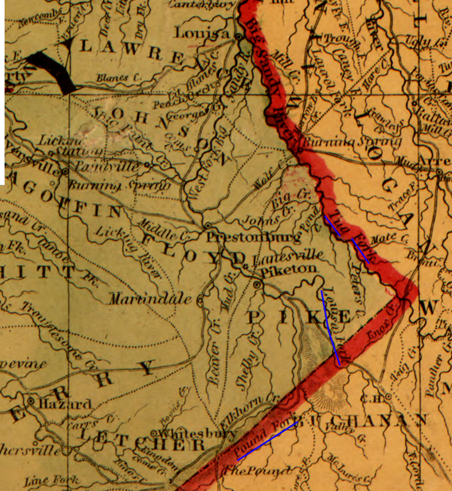 The Big Sandy and Tug Fork form the KY/WV Border