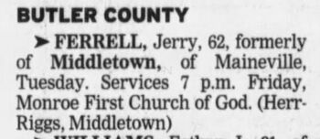 2002 Jerry Ferrell Dayton Obit