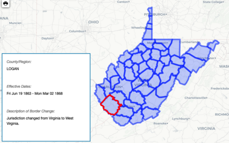 Logan County 19 Jun 1863 till 2 Mar 1868