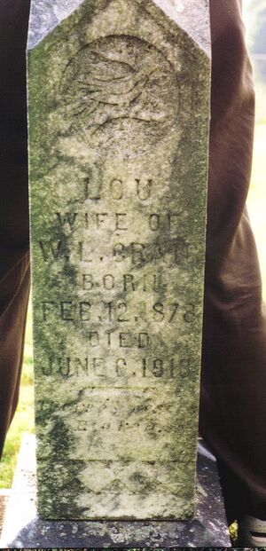 gravestone Lucinda C DeRossett, more legible