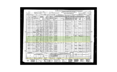 1940 Census Record 1914 Fleming Road, Avrid L-37, Anna-37, s-Elliott-17, d-Irene-13, s-Eugene-10, d-Faye-8, s-Lawrence-3, s-Jerry-9 mo