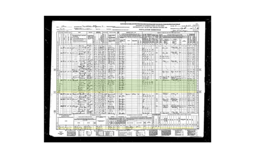 1940 Census Record 1914 Fleming Road, Avrid L-37, Anna-37, s-Elliott-17, d-Irene-13, s-Eugene-10, d-Faye-8, s-Lawrence-3, s-Jerry-9 mo