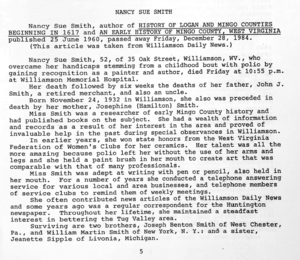 1984 Ancestree Vol. 7 No.4 Winter Obit Nancy Sue Smith.png