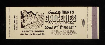 Reedy's grocery matchbox