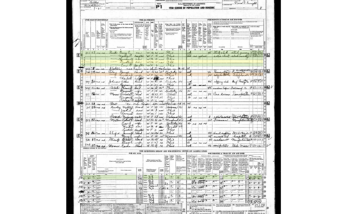 1950 Ferrell Census, cont, s-Craig-20, d-Marilyn/Faye-18, s-Lawrence-13, s-Franklin/Jerry-10, d-Eva-16