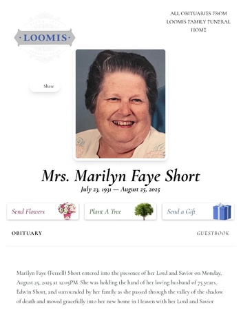 2025 Obituary for Marilyn Faye Ferrell