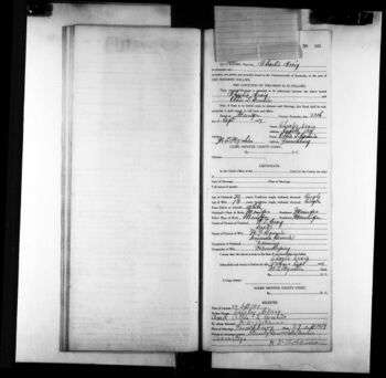 Charles Craig Otta Dennis Marriage Cert 1917[3]