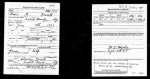 1918 Moses F Ferrell WWI Draft Card