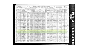 1910 Census Record William Craig-36, w-Lou-33, d-Bethel-15, s-Charles-12, d-Anna-7, s-Raymond-5