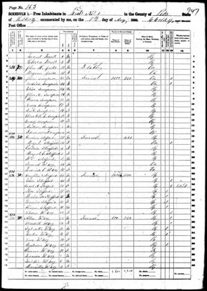 1860 Census Moses Ferrell Page 2