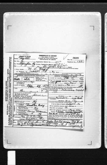 1930 William L Craig KY Death Cert