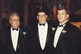 1992 at Brett and Catherine's wedding with sons