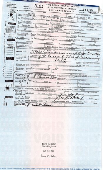 1982 Death Certificate-reprint