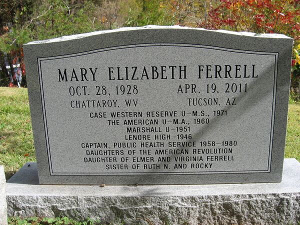 Mary Elizabeth Ferrell gravestone.jpg
